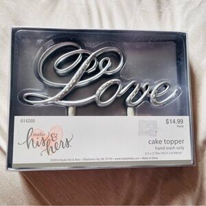 NIB “Love” Wedding Cake Topper